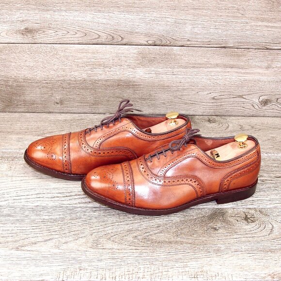 Allen Edmonds STRAND Oxford 8 EEE Wide Walnut * add $15 Cedar Trees - Picture 7 of 13
